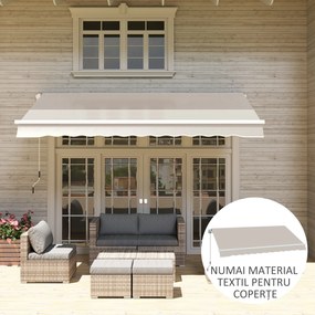 Outsunny Material de Înlocuire pentru Copertină Retractabilă, 282x250 cm, Gri | Aosom Romania