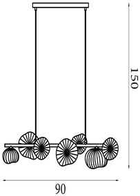 Lustra sticla transparenta si chihlimbar Sunbeam 7L