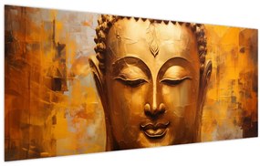 Tablou - Buddha, pictură în ulei (120x50 cm)