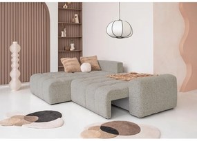 Colțar modular maro deschis extensibil/cu spațiu de depozitare (cu colț pe partea stângă) Lulu – Miuform