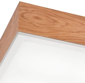 Plafonieră OAK SQUARE 4xE27/15W/230V 39x39 cm stejar/alb