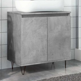 vidaXL Dulap de baie, gri beton, 58x33x60 cm, lemn prelucrat