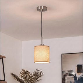 Brilagi - Lustră LED suspendată pe cablu NUBILA 1xE27/60W/230V Ø 14 cm negru/maro deschis