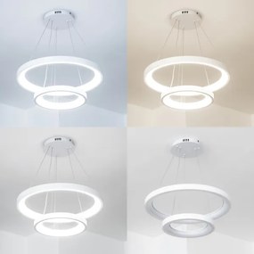 Brilagi - Lampă suspendată LED reglabilă pe cablu FALCON SLIM LED/68W/230V Ø 50 cm albă + telecomandă