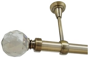 Galerie fara inele tavan KULA CRYSTAL /25 - aur antic (Alege marime: 120 cm)