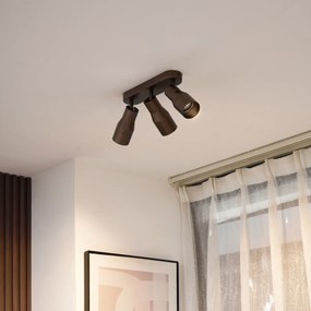 Spotlight rotund de plafon bronz închis GU10 50mm 3 lumini - Stanley