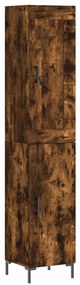 3200134 vidaXL Dulap înalt, stejar fumuriu, 34,5x34x180 cm, lemn prelucrat