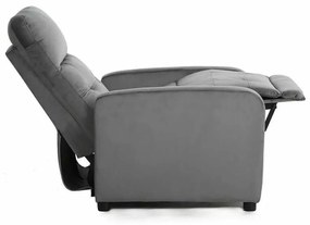 Scaun reclinabil Lennox Velvet, gri