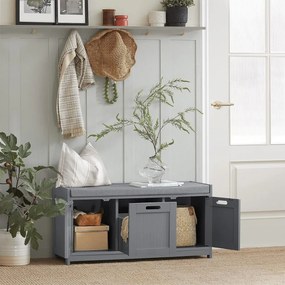 BAG12 - Bancuta 90 cm, bancheta, banca hol cu perna, pantofar, depozitare pantofi - Gri