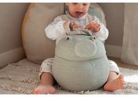 Coș de jucării pentru copii gri deschis din material textil ø 25x30 cm Henry the Hippo – Lorena Canals