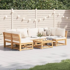 vidaXL Set mobilier grădină cu perne, 7 piese, lemn masiv acacia