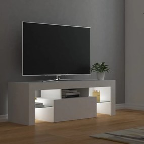 Comoda TV cu lumini LED, alb, 120x35x40 cm 1, Alb
