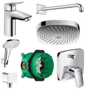 Set cap de duș Hansgrohe Select 26524400, baterie cadă-duș Hansgrohe Logis 71405000, 27446000, 01800180, 71100000, 26425400, 26457000