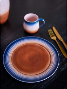 Farfurii albastre/portocalii 4 buc. din gresie ø 27 cm Tatum – Bloomingville