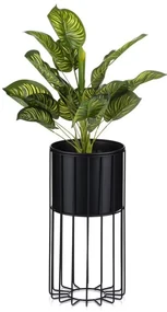 Ghiveci metalic de flori LOFT 42x20 cm negru