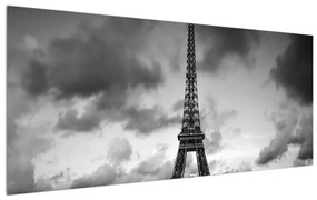 Tablou cu turnul Eiffel și mașina roșie (120x50 cm), în 40 de alte dimensiuni noi