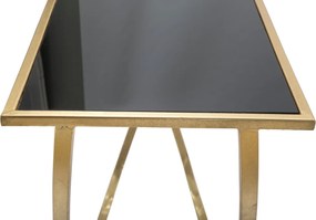 Consola Ring, Mauro Ferretti, 120x40x79 cm, fier, negru/auriu