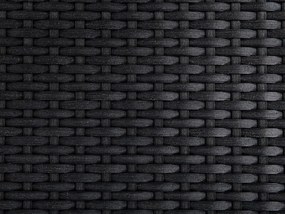 Set de masă pentru grădină Grosso (negru) (blat din sticlă 180x90 cm) (scaune din ratan) (sticlă). 1011749