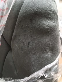 OFERTA Scaun de sufragerie din catifea gri inchis LIBRA cu picioare negre Calitatea a II-a