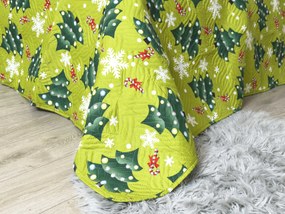 Cuvertura de pat CHRISTMAS TREE, verde Dimensiune: 170 x 210 cm