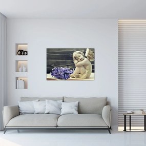 Tablou - Înger cu floare (90x60 cm)