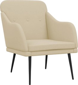 vidaXL Fotoliu, crem, 63x76x80 cm, textil
