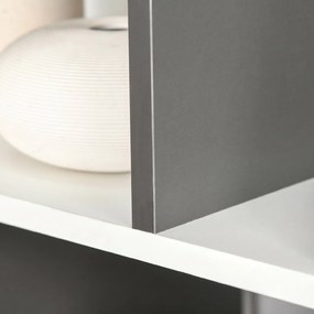 HOMCOM Bibliotecă Mobilă cu 8 Rafturi pentru Sufragerie și Dormitor, 100x24x124 cm, Gri Închis | Aosom Romania