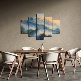 Tablou - Peisaj montan pictat (150x105 cm)