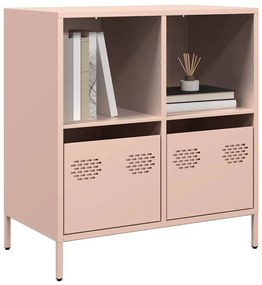 vidaXL Dulap, roz, 68x39x73,5 cm, oțel laminat la rece