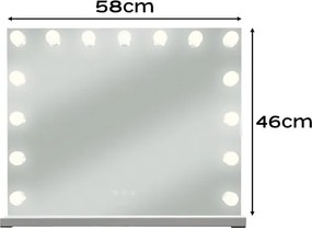 Oglindă cosmetică LED cu iluminare reglabilă - 58 x 46 cm