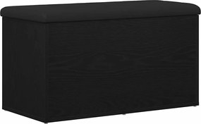 vidaXL Bancă cu spațiu de depozitare Stejar Negru 82 x 42 x 45 cm