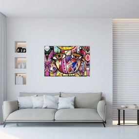 Tablou - Artă stradală - bufniță (90x60 cm)