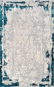 Covor Modern Living , Dormitor Dreptunghiular Antic 7557AL Turcoaz (Alege dimensiunea: 80 x 150)