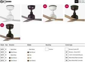 Ventilator tavan de exterior smart sistem TUYA si telecomanda IP44 MARINE M maro
