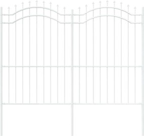 vidaXL Gard de Grădină Alb 240 x 215 cm Oțel vopsit în pulbere