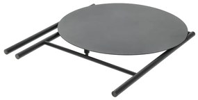 Masă de dining neagră rotundă din metal ø 70 cm Disc – Zone