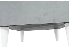 Taburet modern Culoare gri deschis/alb, RUFINO NEW