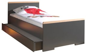 Această combinație LONDON în antracit constă dintr-un pat (90x200) cu sertar.
