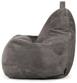 Fotoliu bean bag albastru cu tapițerie din catifea reiată Play Amuse – SLOWDOWN