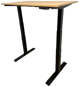 Birou reglabil electric TerrA6-NEW 2024- 3 TREPTE de inaltime (Culoare profil: Negru, Dimensiune blat: 137x67 cm, Culoare blat: Negru 25mm)