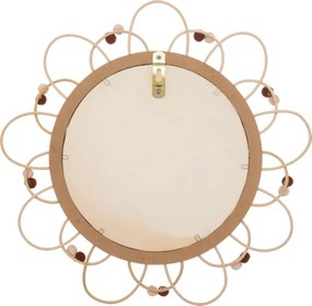 Atmosphera - Oglindă de perete pentru copii CAMPAIN, diam. 38 cm, din ratan