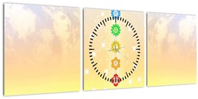 Tablou - Chakrele (cu ceas) (90x30 cm)