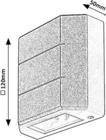 Aplica LED iluminat exterior ambiental IP54 Lippa negru