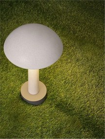 Stalp LED din ciment alb pentru exterior IP65 Tura H-35cm