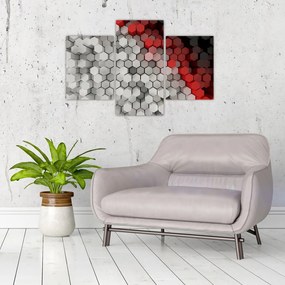 Tablou - 3D hexagoane (90x60 cm)