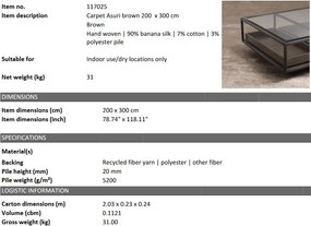 Covor design LUX Asuri 200x300cm, maro