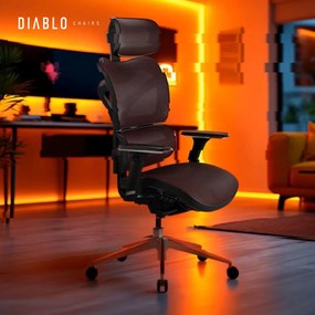 Scaun ergonomic Diablo V-Commander: Negru-Burgundy