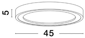 Plafoniera LED design modern Nodi alb 45cm
