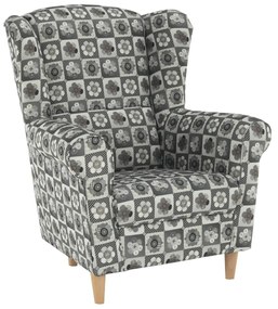 Fotoliu tapiterie textil patchwork charlot 86x72x105 cm