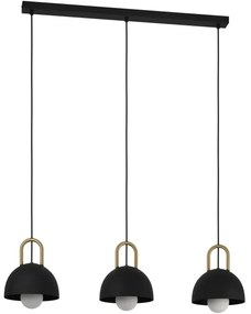 Lustră pe cablu CALMANERA 3xE27/40W/230V neagră Eglo 99694